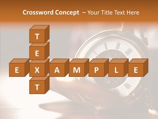 Minute Hand Roman Numeral Cog PowerPoint Template