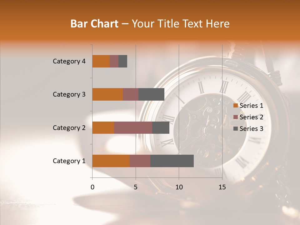 Minute Hand Roman Numeral Cog PowerPoint Template