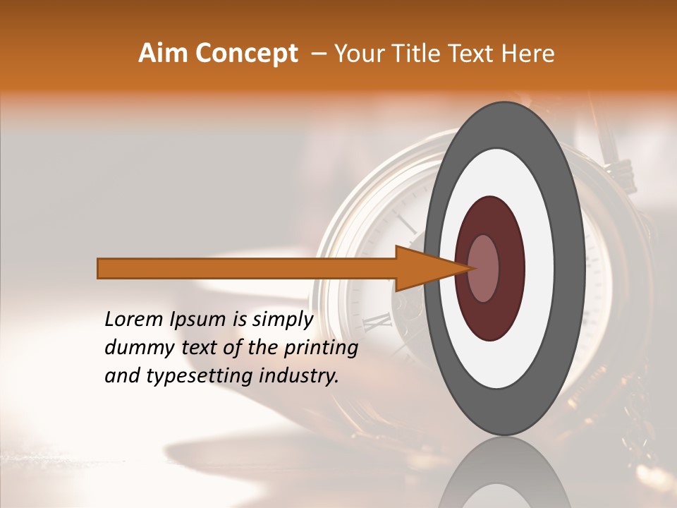 Minute Hand Roman Numeral Cog PowerPoint Template