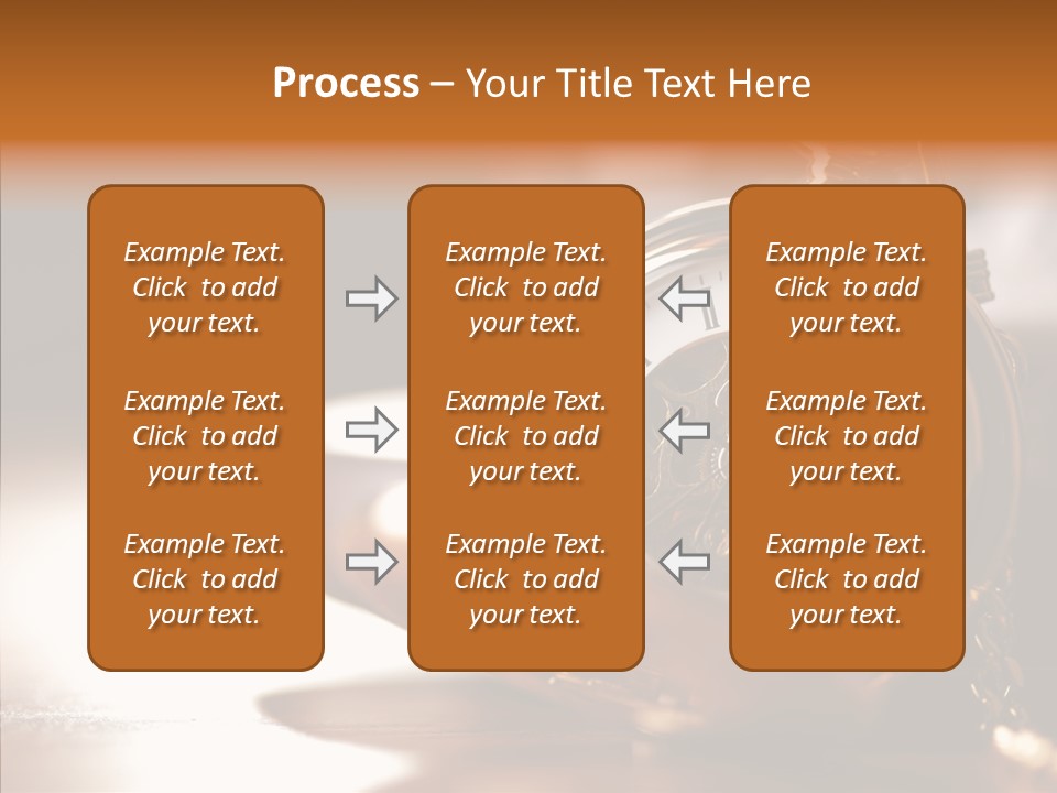 Minute Hand Roman Numeral Cog PowerPoint Template