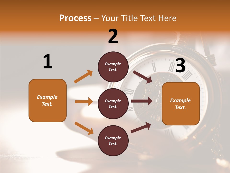Minute Hand Roman Numeral Cog PowerPoint Template