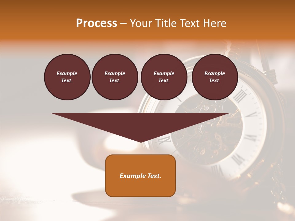 Minute Hand Roman Numeral Cog PowerPoint Template