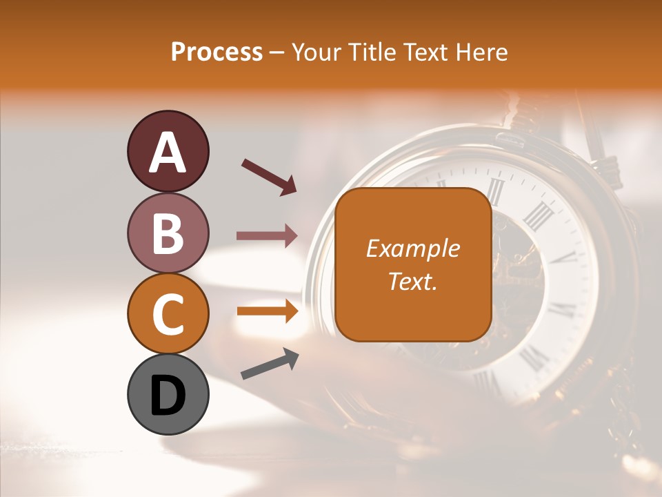 Minute Hand Roman Numeral Cog PowerPoint Template