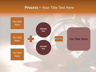 Minute Hand Roman Numeral Cog PowerPoint Template