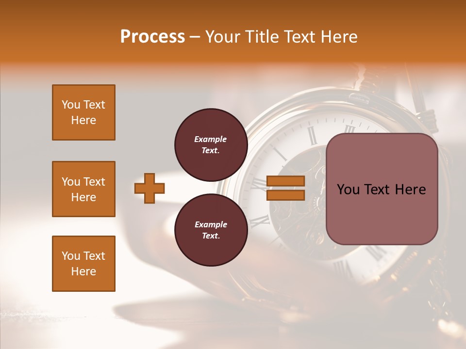 Minute Hand Roman Numeral Cog PowerPoint Template