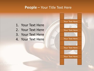 Minute Hand Roman Numeral Cog PowerPoint Template