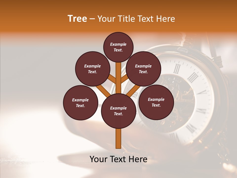 Minute Hand Roman Numeral Cog PowerPoint Template