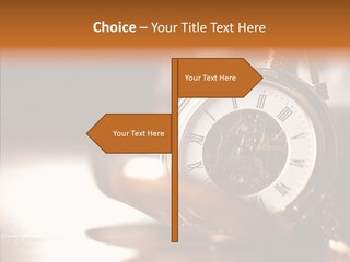 Minute Hand Roman Numeral Cog PowerPoint Template