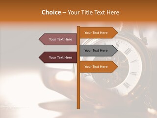 Minute Hand Roman Numeral Cog PowerPoint Template