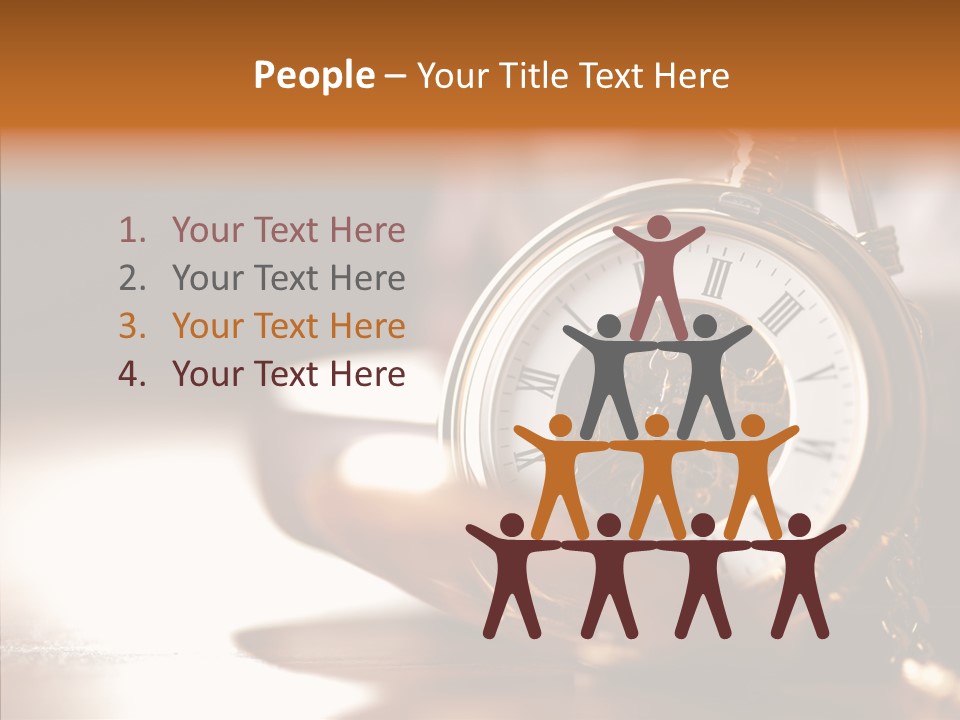 Minute Hand Roman Numeral Cog PowerPoint Template