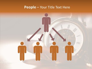 Minute Hand Roman Numeral Cog PowerPoint Template