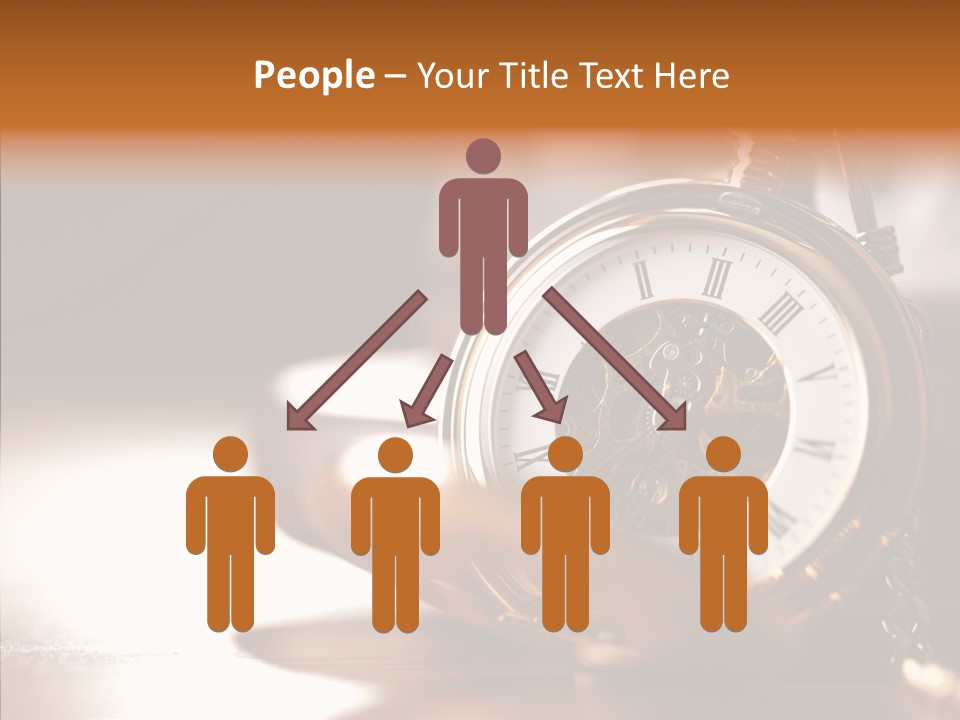 Minute Hand Roman Numeral Cog PowerPoint Template