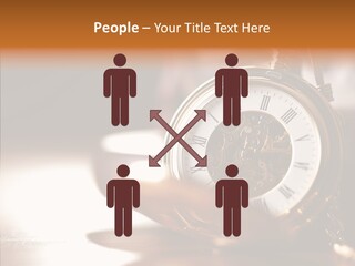 Minute Hand Roman Numeral Cog PowerPoint Template