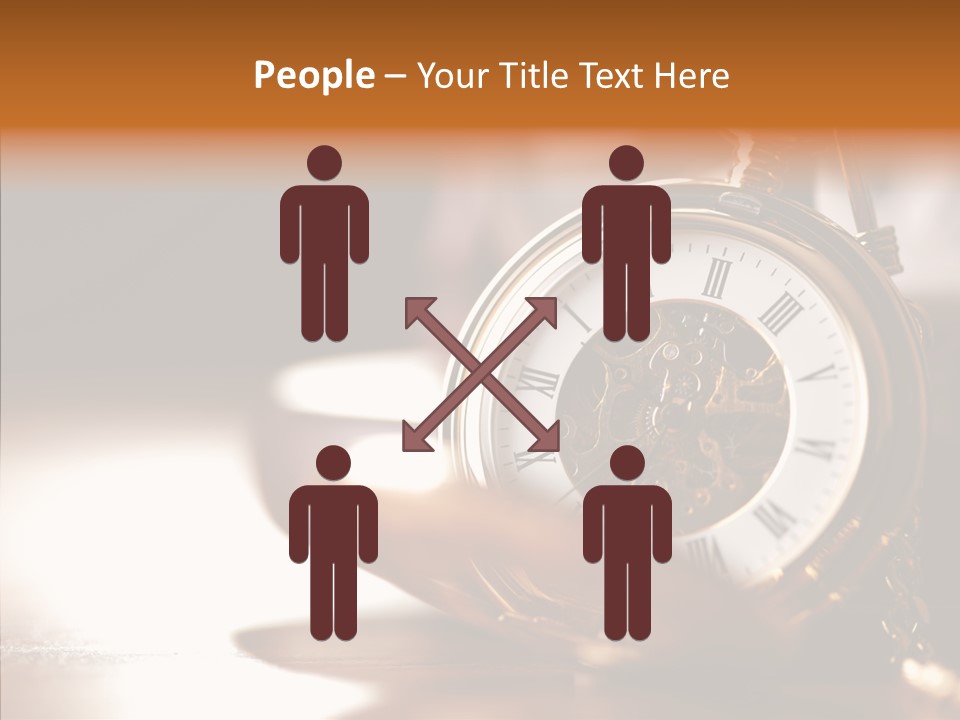 Minute Hand Roman Numeral Cog PowerPoint Template