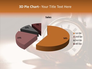Minute Hand Roman Numeral Cog PowerPoint Template
