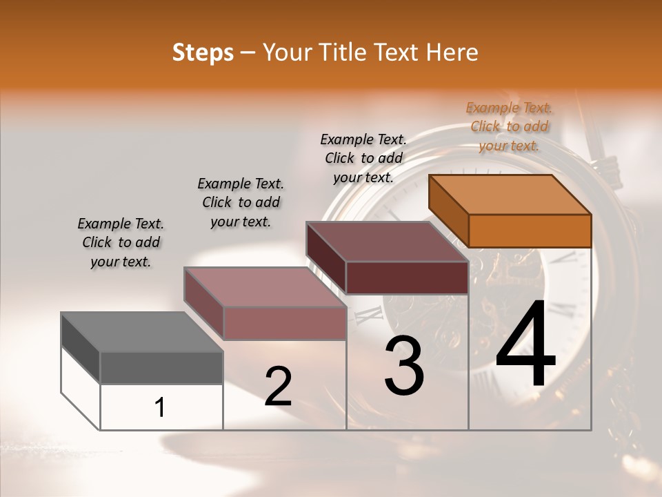Minute Hand Roman Numeral Cog PowerPoint Template