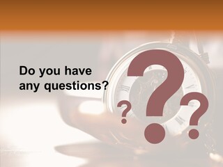 Minute Hand Roman Numeral Cog PowerPoint Template