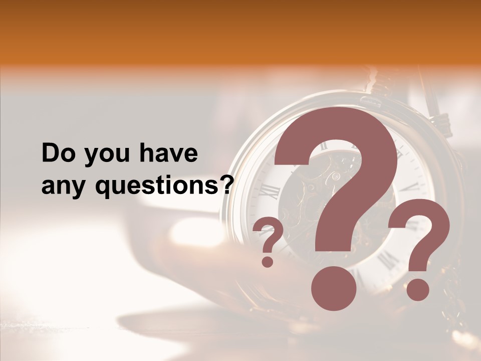 Minute Hand Roman Numeral Cog PowerPoint Template