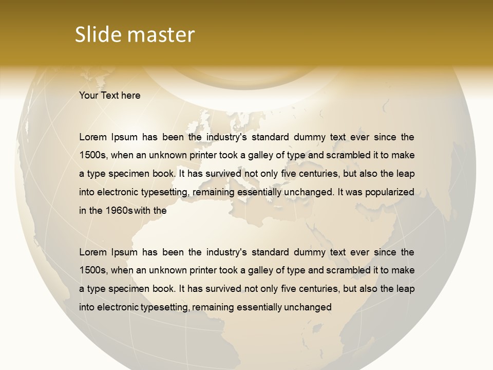 Globe Universe Connection PowerPoint Template