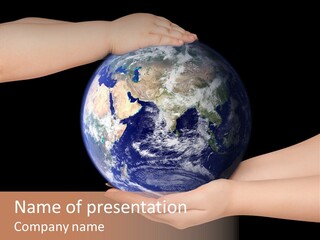 Land Marble Girl PowerPoint Template