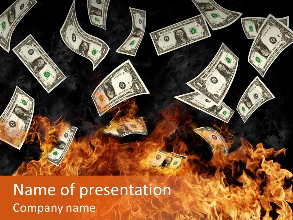 Banknote Inflation Hot PowerPoint Template