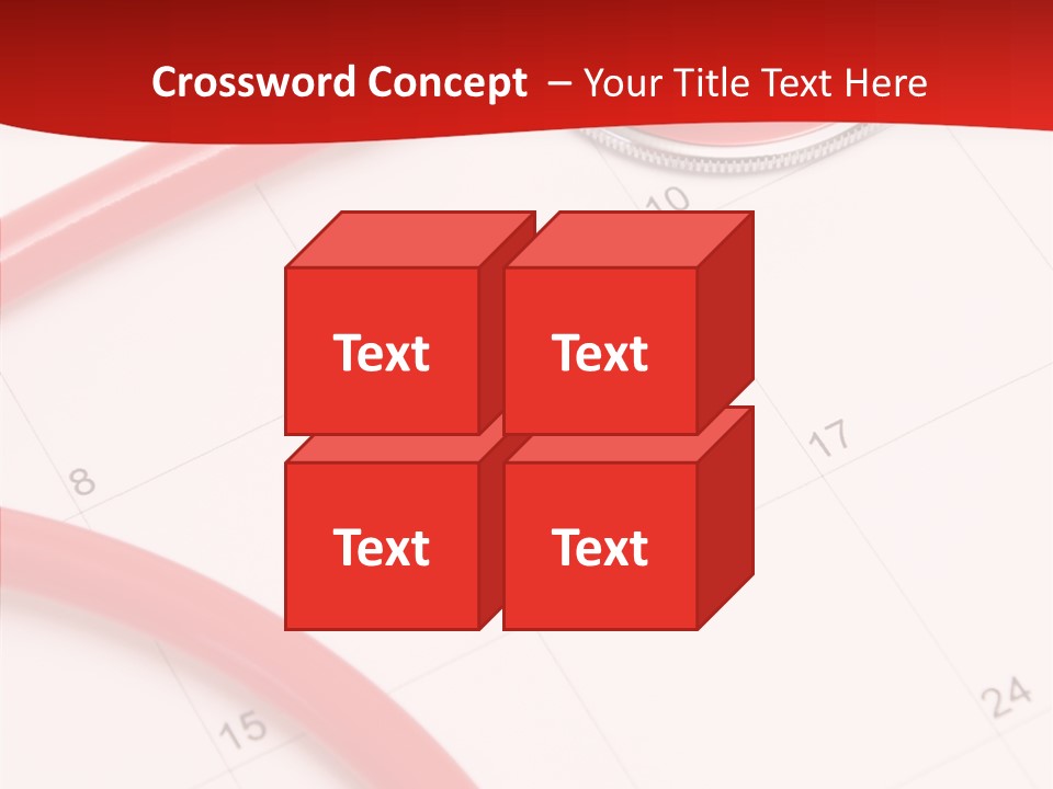 Planner Stethoscope Red PowerPoint Template