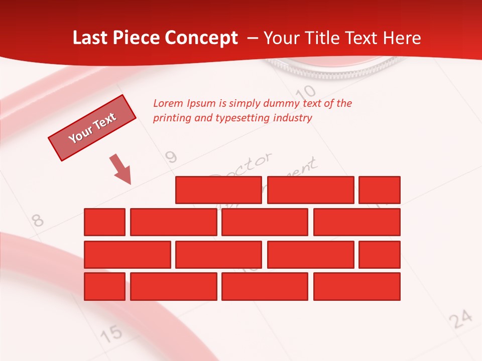 Planner Stethoscope Red PowerPoint Template