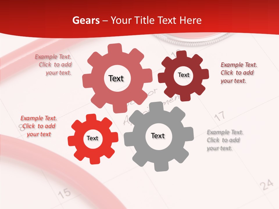 Planner Stethoscope Red PowerPoint Template