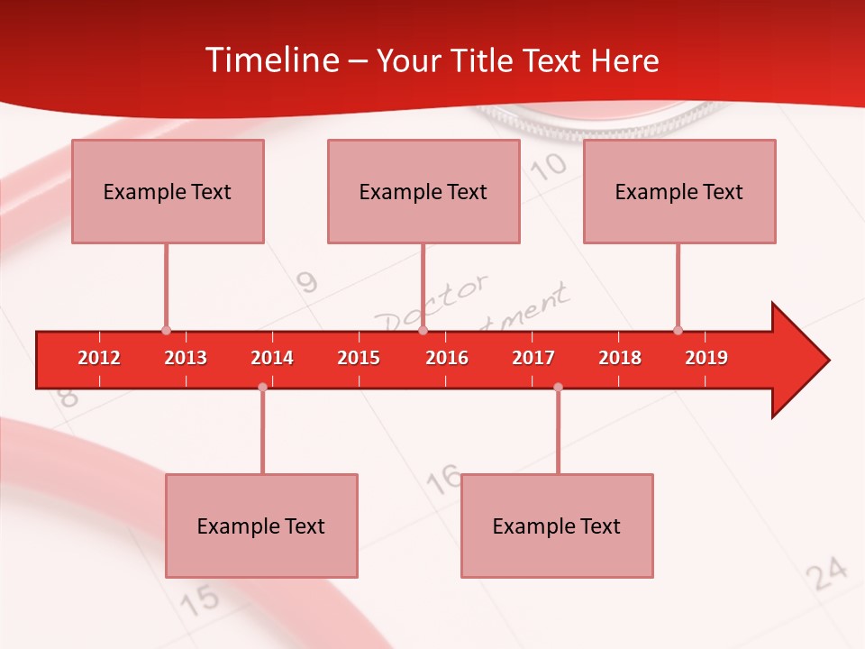 Planner Stethoscope Red PowerPoint Template