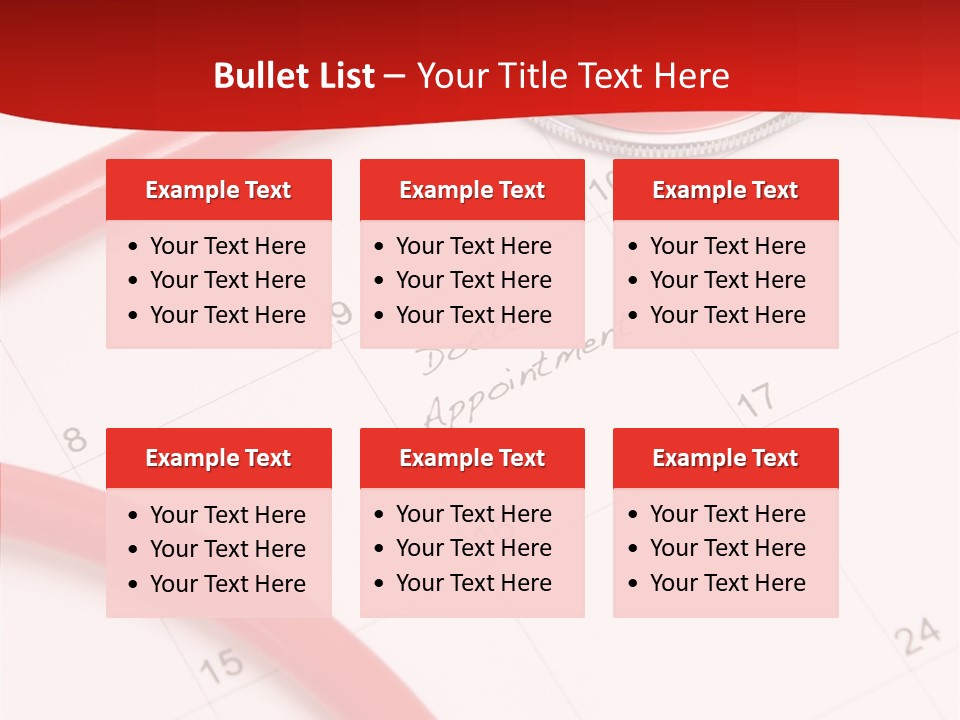 Planner Stethoscope Red PowerPoint Template
