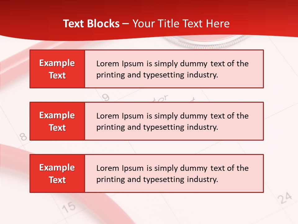 Planner Stethoscope Red PowerPoint Template