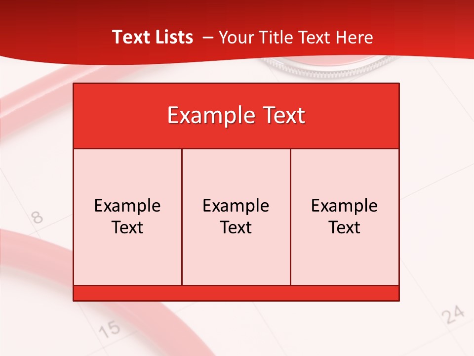 Planner Stethoscope Red PowerPoint Template