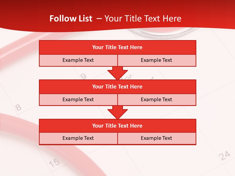 Planner Stethoscope Red PowerPoint Template