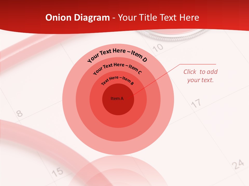 Planner Stethoscope Red PowerPoint Template