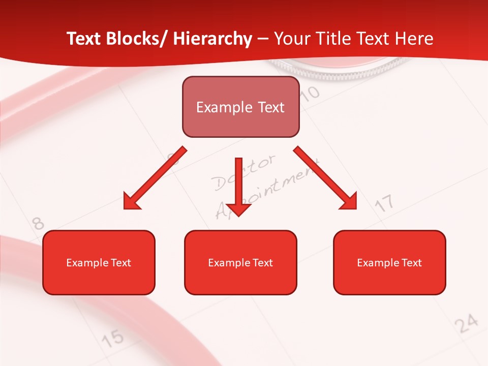 Planner Stethoscope Red PowerPoint Template