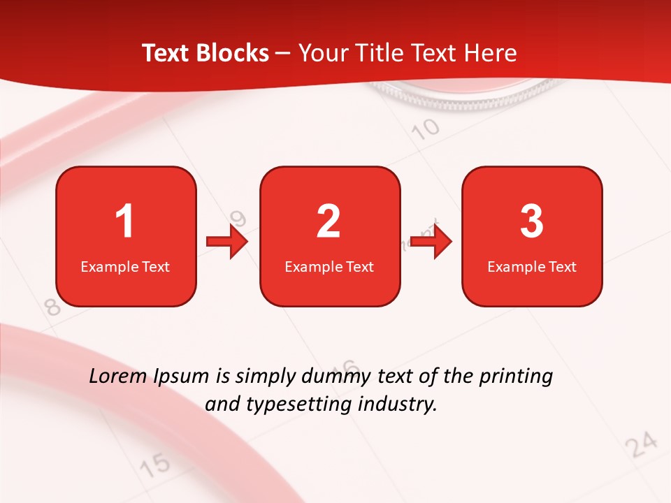 Planner Stethoscope Red PowerPoint Template