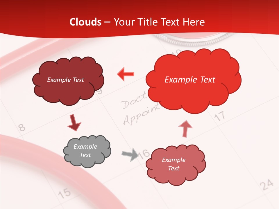 Planner Stethoscope Red PowerPoint Template