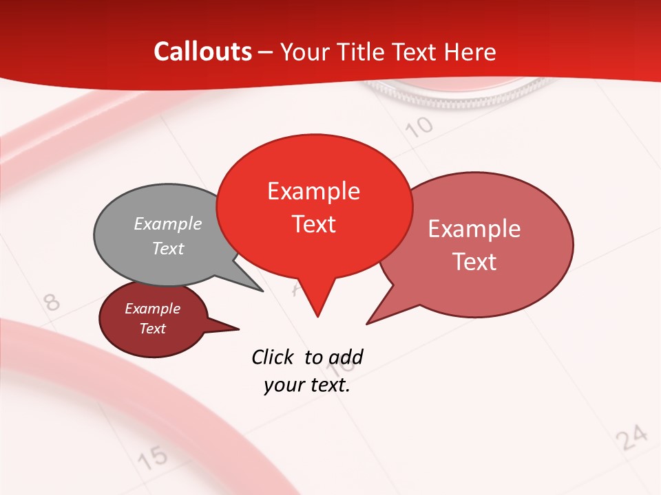 Planner Stethoscope Red PowerPoint Template