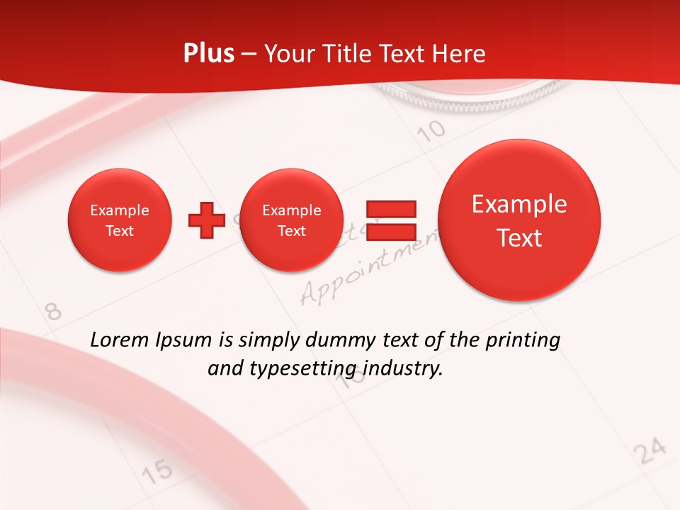 Planner Stethoscope Red PowerPoint Template
