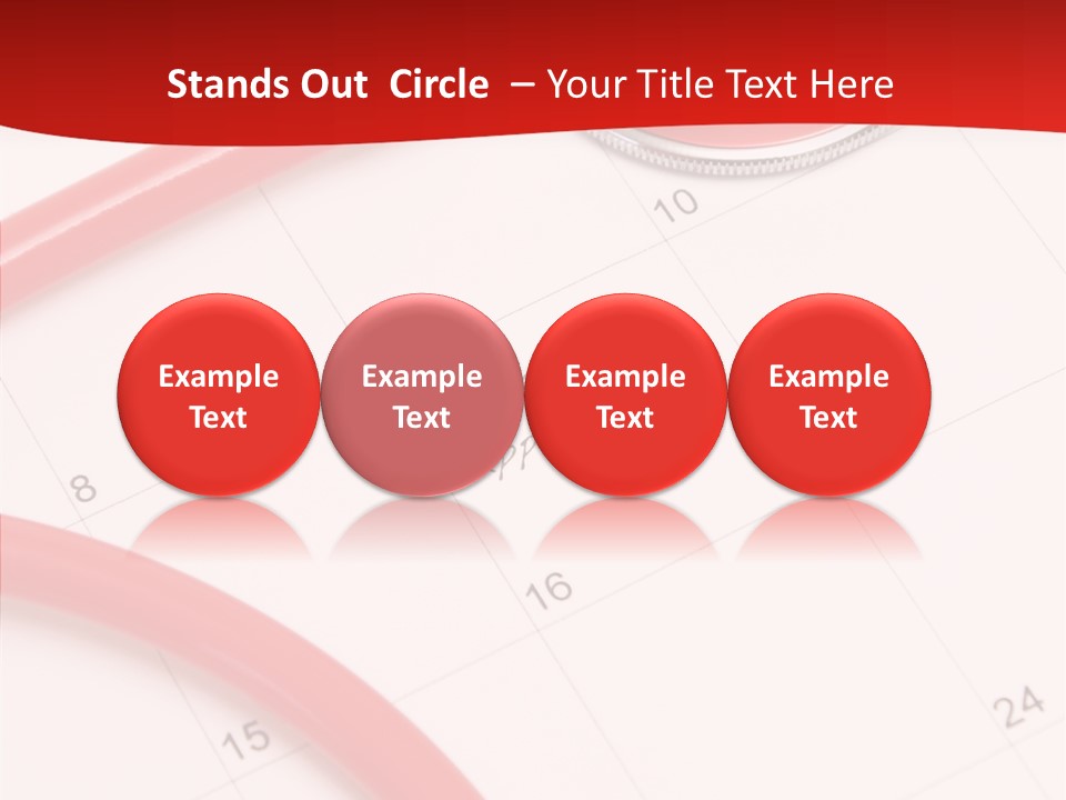Planner Stethoscope Red PowerPoint Template