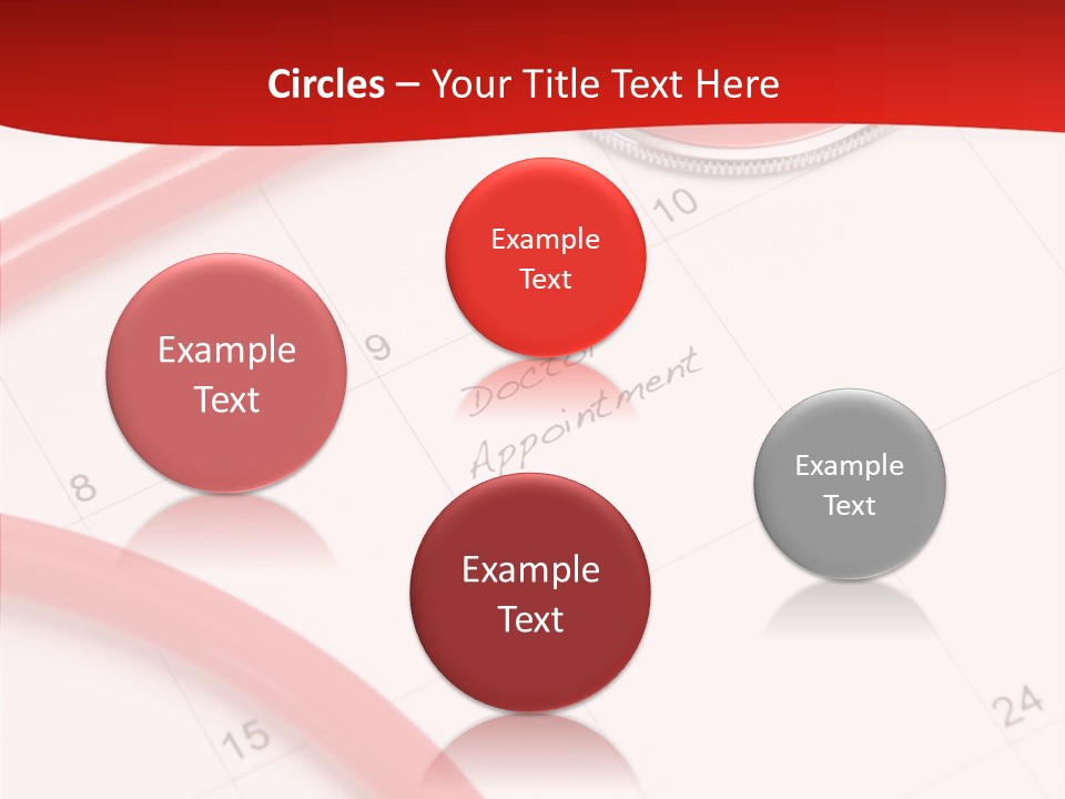 Planner Stethoscope Red PowerPoint Template