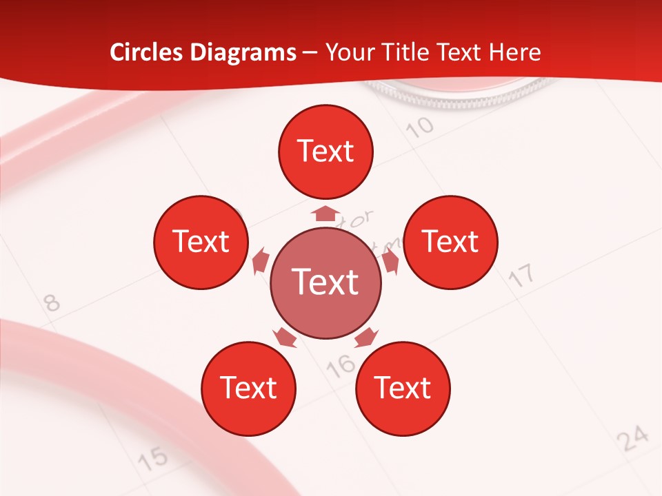 Planner Stethoscope Red PowerPoint Template