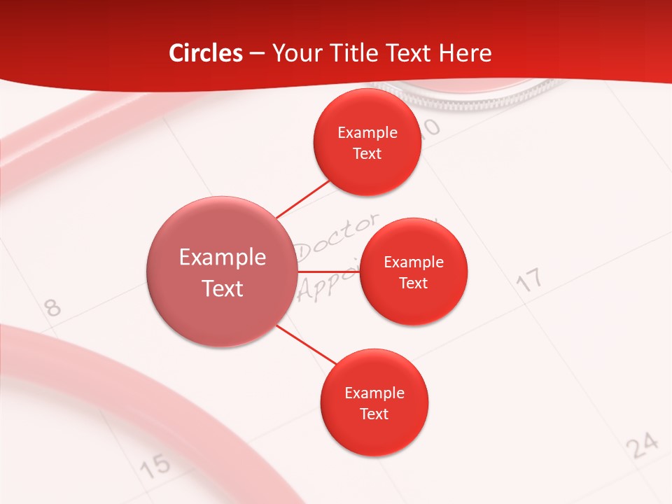 Planner Stethoscope Red PowerPoint Template
