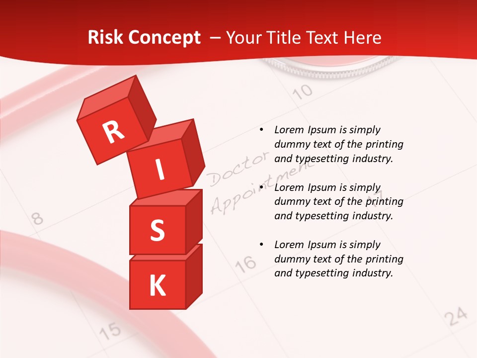 Planner Stethoscope Red PowerPoint Template