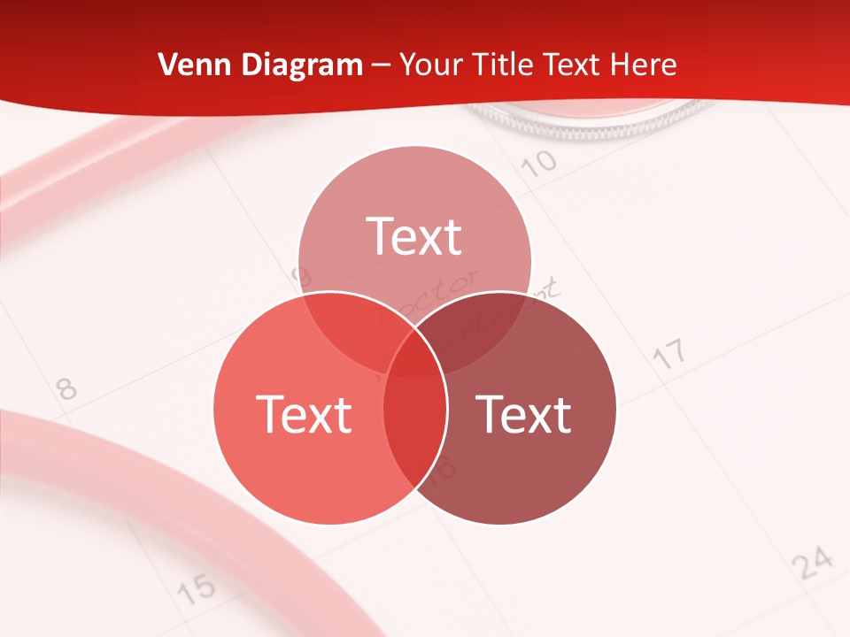 Planner Stethoscope Red PowerPoint Template