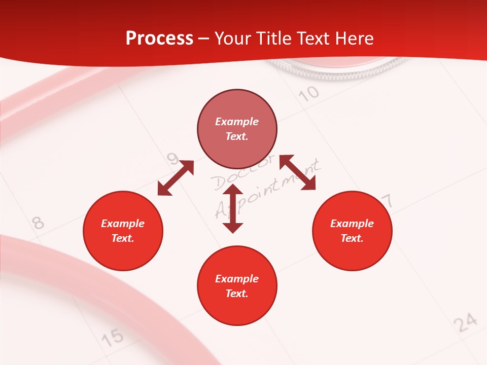 Planner Stethoscope Red PowerPoint Template