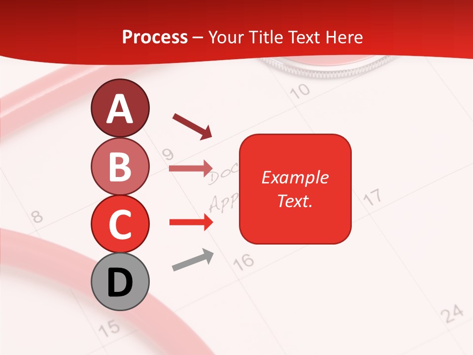 Planner Stethoscope Red PowerPoint Template