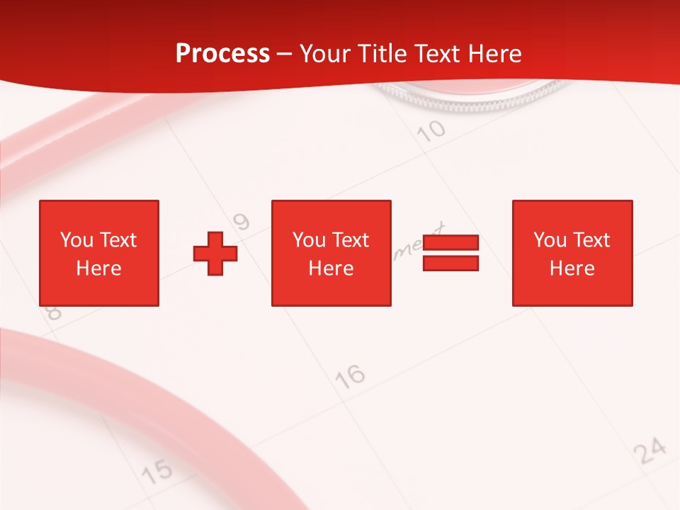 Planner Stethoscope Red PowerPoint Template