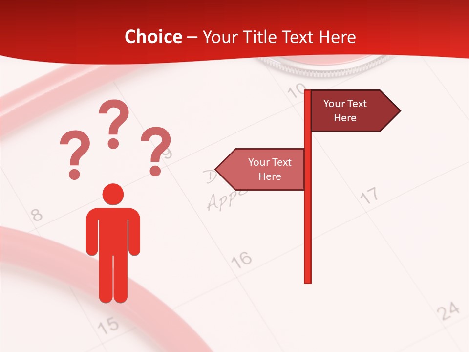 Planner Stethoscope Red PowerPoint Template