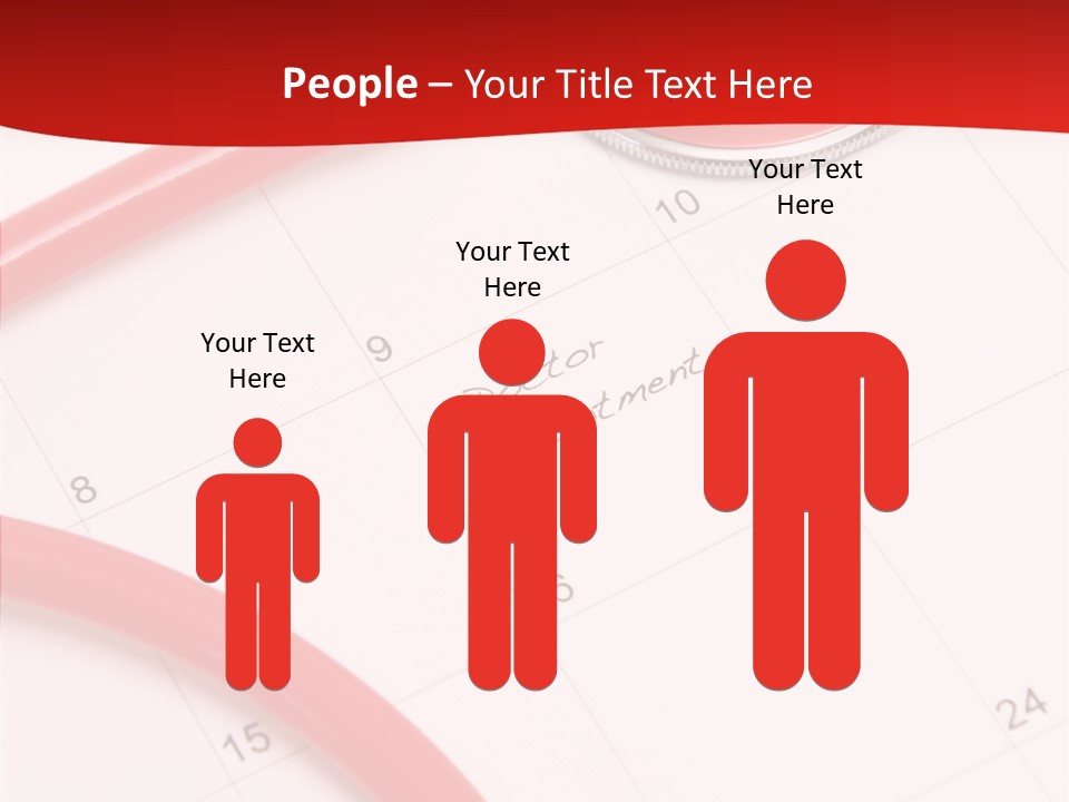 Planner Stethoscope Red PowerPoint Template